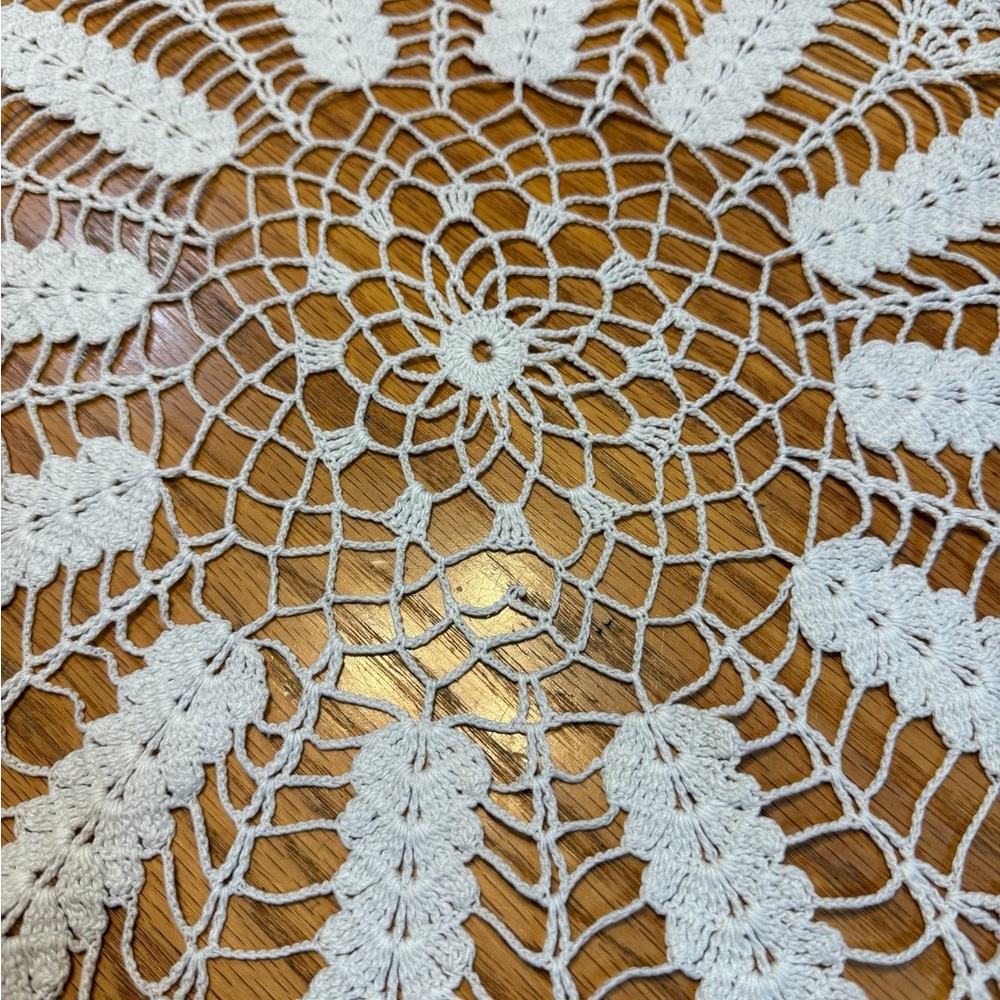 Vintage Hand Crocheted Artistic 17 3/4” Doily. - Picture 3 of 4